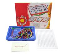 Sensory Yarn Board, String Weave Drawing Board for Kids - Educational Thread Board with Colored Strings | Sewing Project Kits Drawing Kits for Kids for Birthday