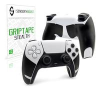 SensoryBoost Butterfly Grip Tape Set für Playstation 5 Controller, Anti-Rutsch Aufkleber, Schweißabsorbierend, Ohne Struktur, Ultradünn (0,5 mm) - Gaming Zubehör, Schwarz