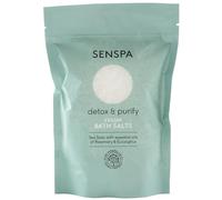 SenSpa Detox & Purify Epsom Bath Salts - Natural Tension Relief - Aromatherapy Blend - Sleep Support/Relaxing Bath Soak with Rosemary & Eucalyptus - 500g
