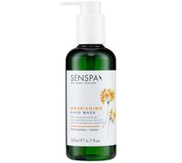 SenSpa Nourishing Cedarwood Hand Wash - 200ml Natural Vegan Liquid Soap, Organic Moisturising Handwash Perfect for Dry & Sensitive Skin, Luxury Bathroom Handsoap with Argan Oil