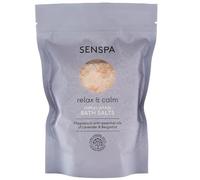 SenSpa Relax & Calm Himalayan Pink Bath Salts - Skin Softening Natural Muscle Relief - Aromatherapy Blend - Vegan Formula/Calming Bath Soak with Magnesium for Stress Relief - 500g