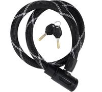 Senston Bike Lock Cable, 1M x 18mm Bike Cable Lock With Keys Bicycle Braided Steel Cable Lock for Outdoor Equipment, Bicycles, Scooters, Fence, Gate
