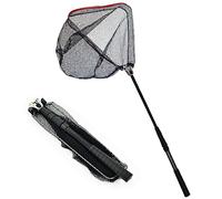 Senston Fishing Net with Telescopic Rod Handle, Scalable Nylon Fishing Landing Net for Kayak, Salmon, Catfish, Trout, Easy to Catch and Release