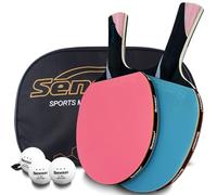 Senston Table Tennis Bats 2 Player Set, Ping Pong Paddle Set with Racket Case and balls