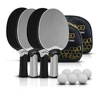 Senston Table Tennis Rackets Set,Professional Ping Pong Paddle Set for 2-4 Players, Composite Rubber Ping Pong Paddle, Indoor or outdoor games.