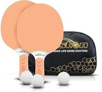 Senston Table Tennis Rackets Set, Professional Table Tennis Bats with 3 Balls, Composite Rubber Ping Pong Paddle Set