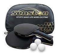 Senston Table Tennis Rackets with Balls Ping Pong Paddle Sets, Table Tennis Bats with Carry Bag, Ping Pong Racket for Indoor, Outdoor Play