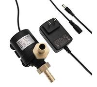 SENSTREE DC 12V Solar Hot Water Heater Circulation Brushless Little Pump with ETL Listed DC Power Supply Adapter Low Noise 780L/H 206GPH 5M/16ft for Home Brewing Recirculation System