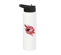 Sensual Girl: Red Lips Kiss Cute Stainless Steel Insulated Water Bottle