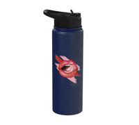 Sensual Girl: Red Lips Kiss Cute Stainless Steel Insulated Water Bottle