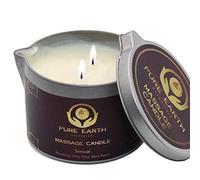 Sensual Massage Candle - Melts to Silky Oil - Skin Moisturizing Candle Body Massage Oils for Date Night (160 Grams) - with Palmarosa, Ylang Ylang, Black Pepper by PURE EARTH essentials