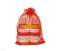 Sensual Massage Oil Aromatherapy Erotic Midnight Kiss & Aphrodisiac Just for us Blends 2 x 100ml (RED Bag)