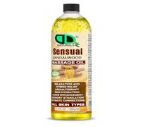 Sensual Sandalwood Massage Oil - Body Oil for Relaxation, Stress Relief & Mood Enhancement - Natural, Non-Greasy Blend for Skin Hydration & Intimate Connection (1000ml Cap)