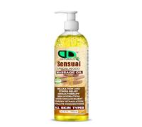 Sensual Sandalwood Massage Oil - Body Oil for Relaxation, Stress Relief & Mood Enhancement - Natural, Non-Greasy Blend for Skin Hydration & Intimate Connection (500ml Pump)