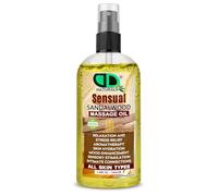 Sensual Sandalwood Massage Oil - Body Oil for Relaxation, Stress Relief & Mood Enhancement - Natural, Non-Greasy Blend for Skin Hydration & Intimate Connection (100ml Spray)