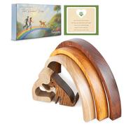 SENSUNIQ Rainbow Bridge Dog Memorial Gifts for Loss of Dog, The Day We Meet Again On The Rainbow Bridge, Pet Sympathy Gifts for Dogs, Bereavement, Sympathy Keepsake for Loss of Pet (Dog and Man)