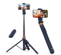 Sensyne 72" Phone Tripod, Extendable Selfie Stick with Detachable Phone Holder Compatible with All Cell Phones/Camera Blue
