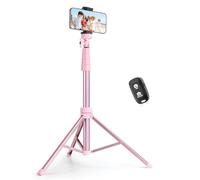 SENSYNE 72'' Phone Tripod & Selfie Stick, Extendable Cell Phone Tripod Stand with Wireless Remote and Phone Holder, Compatible with iPhone Android Phone, Camera, Pink