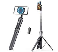 Sensyne Magstick 62 inch All-in-One Selfie Tripod with Magnetic Phone Holder and Detachable Wireless Remote, Compatible with MagSafe, All Cell Phones
