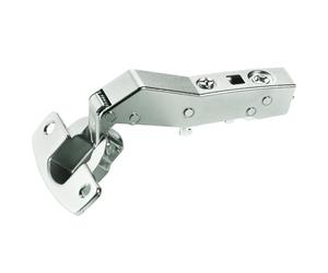 Sensys 9088016 Angle Hinge W30 with Integrated Damping (Sensys 8639i W30), Nickel-Plated, Present, Opening Angle 95°, TH-Drill Pattern 52 x 5.5 mm, Screw-On