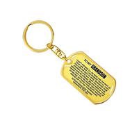 Sentechx To My Grandson Inspirational Keychain, Remember Whose Grandson You Are, Alloy Keychain Keepsake, Personalized Birthday Christmas Gifts to Grandson (Gold)