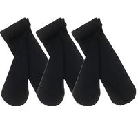 SENTELEGRI 3-Pack Girls Opaque Microfiber Tights Plain 60 Denier,Sizes 3-12 Years (11-12 Years, Black)