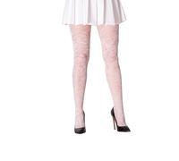 SENTELEGRI Chantilly 30 Denier Patterned Tights for Women - Elegant Lace Design, Soft & Stretchy, Sheer Floral Hosiery (UK, Alpha, S, Regular, Regular, Ivory)