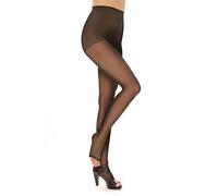SENTELEGRI "Daphne Open Toe Sheer Tights - 15 Denier Summer Pantyhose - Ideal for Sandals - Sizes S to XL (UK, Alpha, S, Regular, Regular, Black)