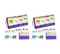 Sentence Building Flip Chart Alphabet Flash Cards for Toddlers Self-Standing Flip Charts 80 Double Sided Phonics Game Cards Educational Reading Games Interactive Word Matching Activities for Preschool