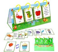 Sentence Flip Charts Sentence Building Flash Cards for Kids Literacy Educational Flip Chart Double-Sided Word Builder Cards CVC Word Language Learning Game Educational Spelling Toy for Classroom Home