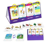 Sentence Flip Charts Sentence Building Flash Cards for Kids Literacy Educational Flip Chart Double-Sided Word Builder Cards CVC Word Language Learning Game Educational Spelling Toy for Classroom Home