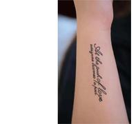 Sentence pattern, lasting 1-2 weeks waterproof, temporary tattoo stickers, realistic semi-permanent fake tattoos for the arms