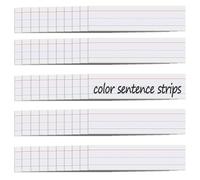 Sentence Strips, Ruled Sentence Strips for Teacher 3 x 12 inch Word Learning Strips Lined Paper for Handwriting Practice Learning Tool for Teachers, Classroom and Office - White 50Pcs