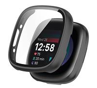 Senter [2-Pack] Case Cover for fitbit versa 4、sense 2, Soft TPU All-Around Bumper with Built-in Screen Protecto for fitbit versa 4、sense 2 Smart Watch
