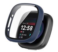 Senter [2-Pack] Case Cover for fitbit versa 4、sense 2, Soft TPU All-Around Bumper with Built-in Screen Protecto for fitbit versa 4、sense 2 Smart Watch