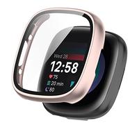 Senter [2-Pack] Case Cover for fitbit versa 4、sense 2, Soft TPU All-Around Bumper with Built-in Screen Protecto for fitbit versa 4、sense 2 Smart Watch