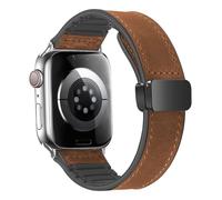 Senter 20mm Quick Release Soft Leather magnetic folding Replacement band for Garmin D2 Air X10/Bounce/vivoactive 5 Smart Watch, Brown