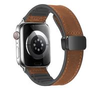 Senter 22mm Quick Release Soft Leather magnetic folding Replacement band for Huawei watch GT4 46MM/watch 4/watch 4 pro/WATCH Ultimate/watch GT3 SE Smart Watch, Brown