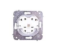 Sentia Single socket z/u 16A with shutters white 1434-10 elektro-plast nasielsk 5906868430940