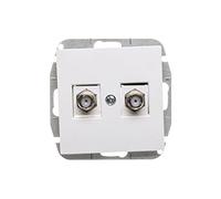 SENTIA Socket 2x TV Type F-F 1487-10 Elektro-plast Eletterisch 5901752639546