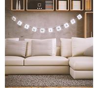 Sentik® 210cm Personalised Scrabble Light Letters Hanging Rope String Fairy Lights LED with 60 Reusable Letter Stickers