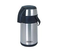 Sentik 3 Litre Pump Action Airpot/Thermal Coffee Flask/Stainless Steel Insulated Vacuum Thermo Airpot / 24 Hour Heat Retention / 24 Hour Cold Retention/Hot Water Jug