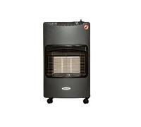 Sentik-4.2kw Mini Portable Calor Gas Cabinet Heater- Black Free Standing Butane Cabinet- 3 Heat Setting Heating Regulator Wheeled