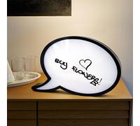 Sentik® Speech Bubble LED Light Up Box Write Your Own Message Display Draw Comic Strip Style Letter Number Home Decor Bedroom Shop Party Wedding Gift with Marker Pen