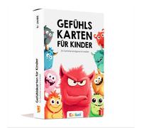 Sentiment Cards for Kids [30 Cards + Explanatory Texts] - Emotion Cards for Self-Regulation and a Good Feeling - (Educationally Valuable) - Feelings Monster for