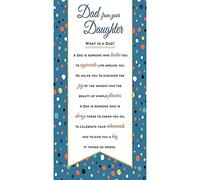 Sentiment Father's Day Card Dad from Daughter - 9 x 6 inches - Regal Publishing (C88392)
