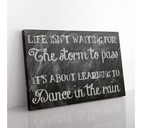 Sentiment Inspirational Quote Modern Canvas Wall Art Print Ready to Hang, Framed Picture for Living Room Bedroom Home Office Décor, 76x50 cm (30x20 Inch)