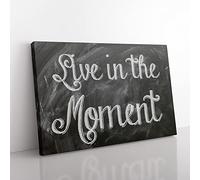 Sentiment Inspirational Quote No.2 Modern Canvas Wall Art Print Ready to Hang, Framed Picture for Living Room Bedroom Home Office Décor, 76x50 cm (30x20 Inch)