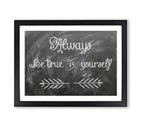 Sentiment Inspirational Quote No.3 Modern Framed Print | A2 Black Framed Wall Art | Ready to Hang | Modern Positive Affirmations Picture | Living Room Bedroom Lounge Office