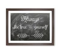 Sentiment Inspirational Quote No.3 Modern Framed Print | A4 Walnut Framed Wall Art | Ready to Hang | Modern Positive Affirmations Picture | Living Room Bedroom Lounge Office